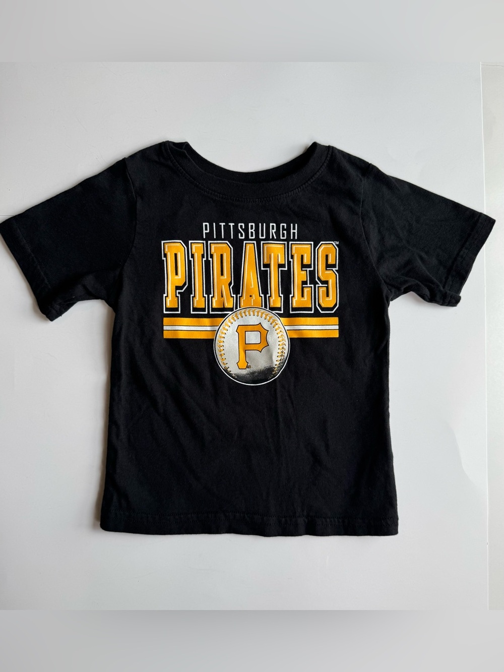 MLB Black Pittsburgh Pirates Kids Logo Graphic Tee Size 3T